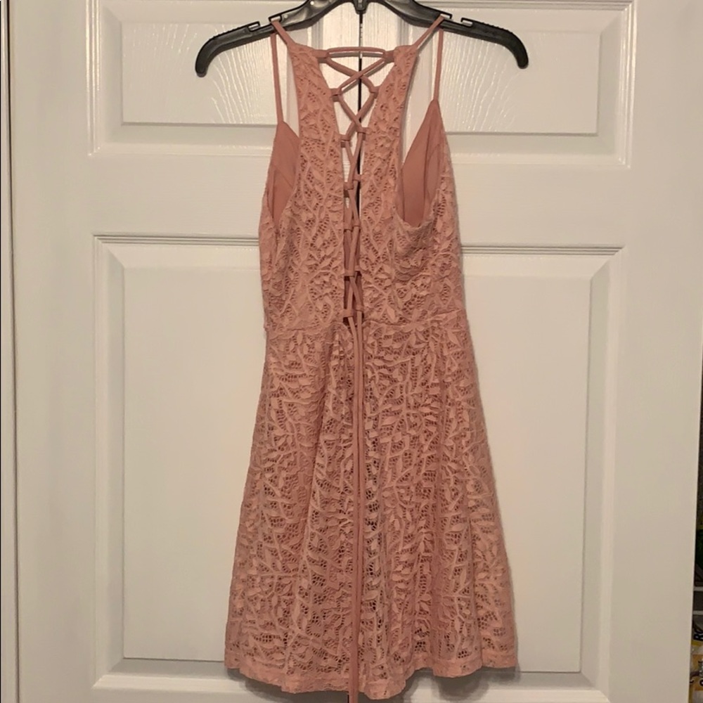 Pink lace dress